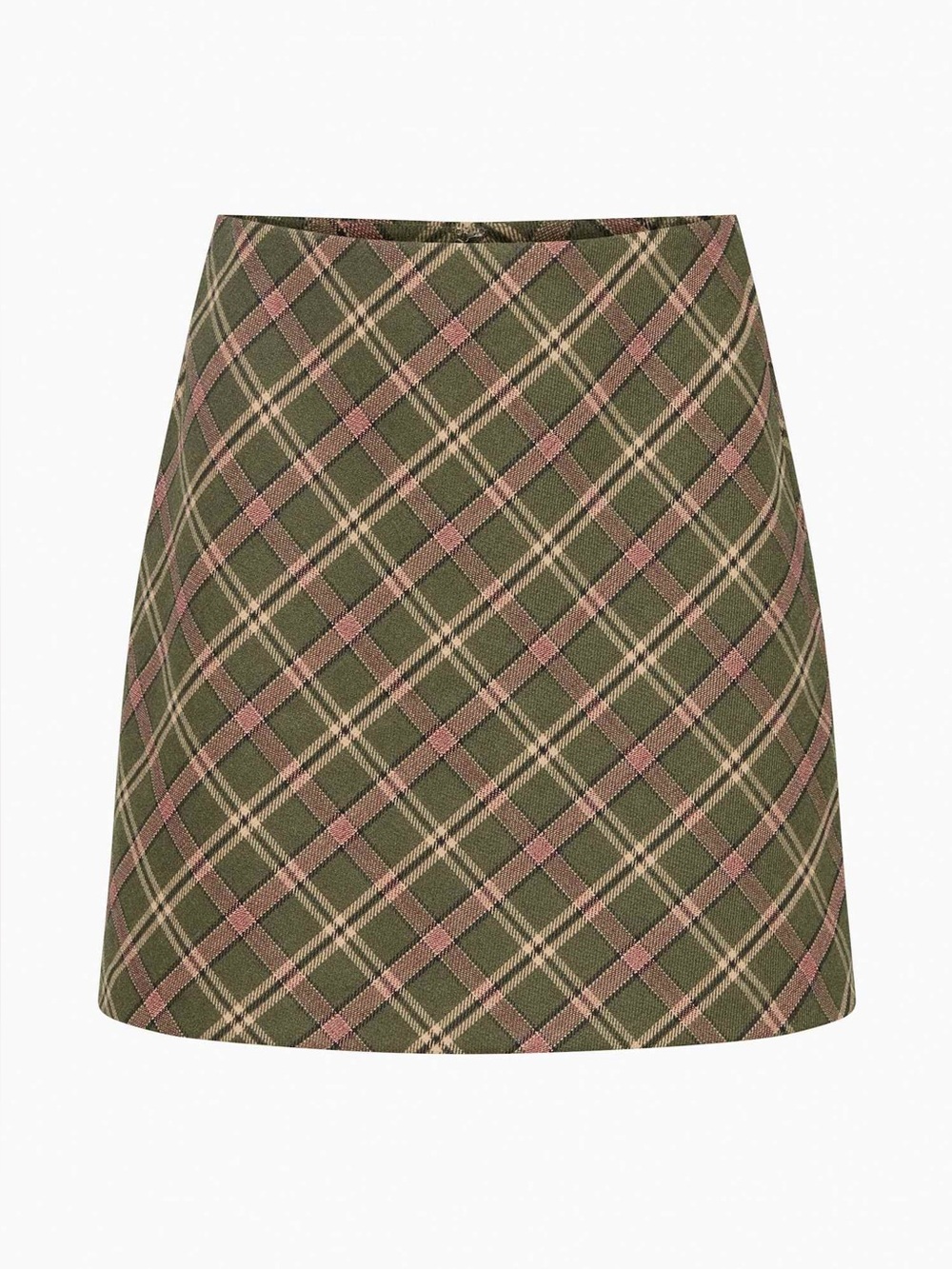 NWT Wilfred Classic Mini Plaid Skirt Size 4 Wool Fall Academia Preppy Green Pink - Picture 2 of 8